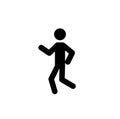 Figure sketch, silhouette of a moving person